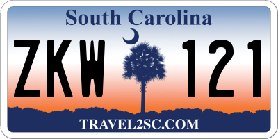 SC license plate ZKW121