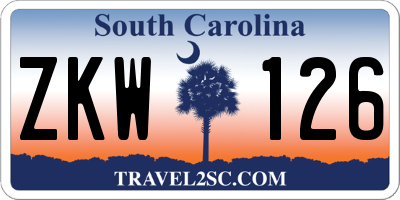 SC license plate ZKW126