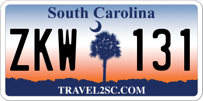 SC license plate ZKW131