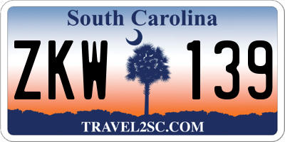 SC license plate ZKW139