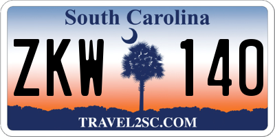 SC license plate ZKW140