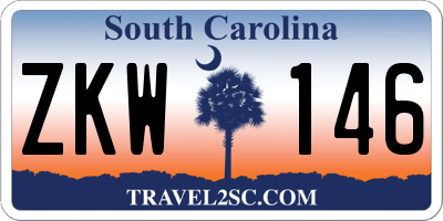 SC license plate ZKW146
