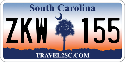 SC license plate ZKW155