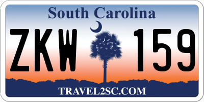 SC license plate ZKW159