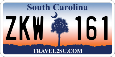 SC license plate ZKW161