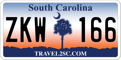 SC license plate ZKW166