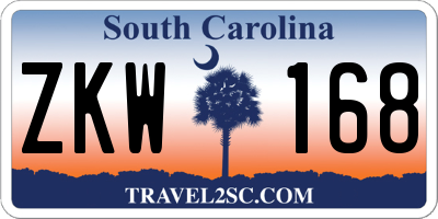 SC license plate ZKW168