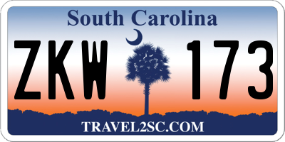 SC license plate ZKW173
