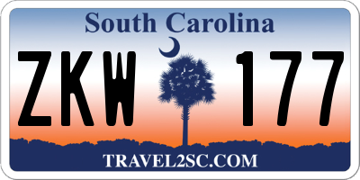SC license plate ZKW177