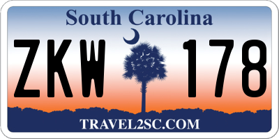 SC license plate ZKW178