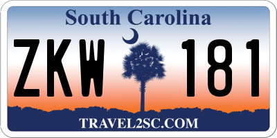 SC license plate ZKW181