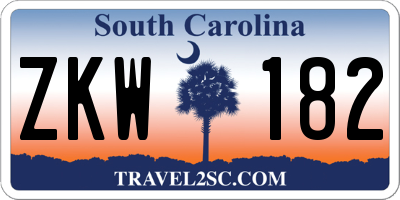 SC license plate ZKW182