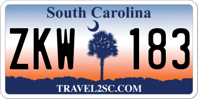 SC license plate ZKW183