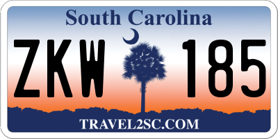 SC license plate ZKW185
