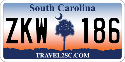 SC license plate ZKW186