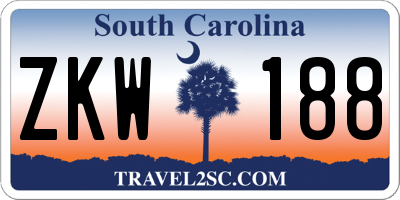 SC license plate ZKW188