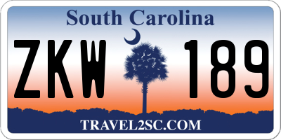 SC license plate ZKW189