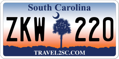 SC license plate ZKW220