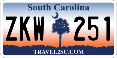 SC license plate ZKW251