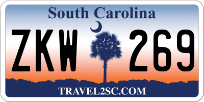 SC license plate ZKW269