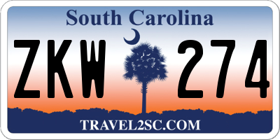 SC license plate ZKW274