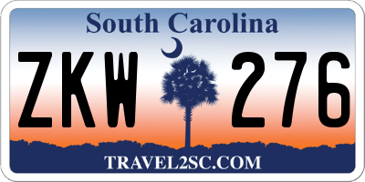 SC license plate ZKW276