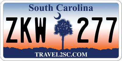 SC license plate ZKW277