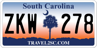 SC license plate ZKW278