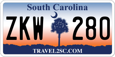 SC license plate ZKW280