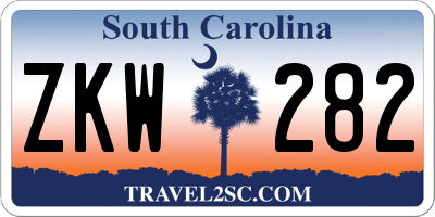 SC license plate ZKW282