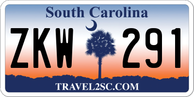 SC license plate ZKW291