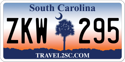 SC license plate ZKW295