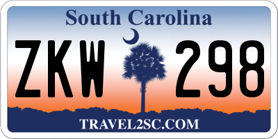 SC license plate ZKW298