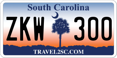 SC license plate ZKW300