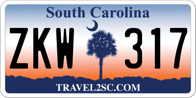 SC license plate ZKW317