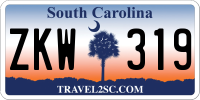 SC license plate ZKW319