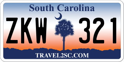 SC license plate ZKW321