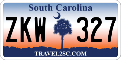 SC license plate ZKW327