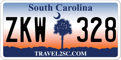 SC license plate ZKW328