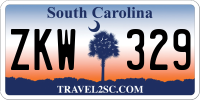 SC license plate ZKW329