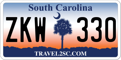 SC license plate ZKW330