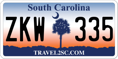 SC license plate ZKW335