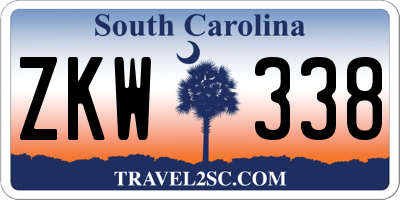 SC license plate ZKW338