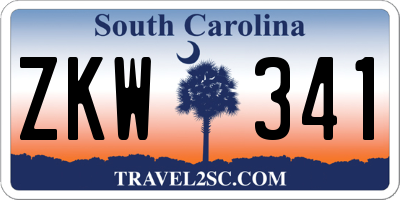 SC license plate ZKW341
