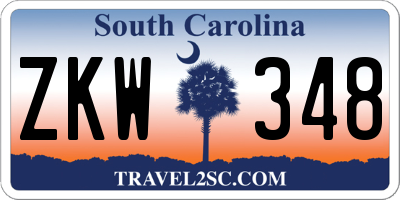 SC license plate ZKW348