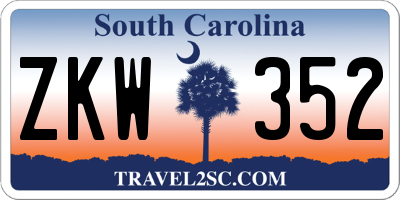 SC license plate ZKW352