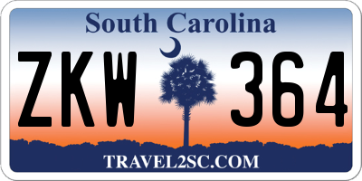 SC license plate ZKW364