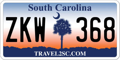 SC license plate ZKW368