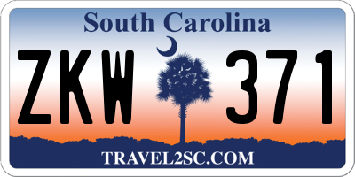 SC license plate ZKW371