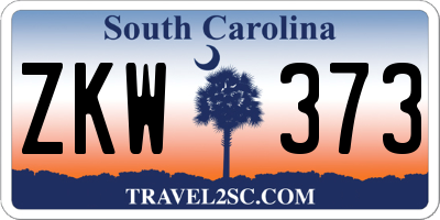 SC license plate ZKW373